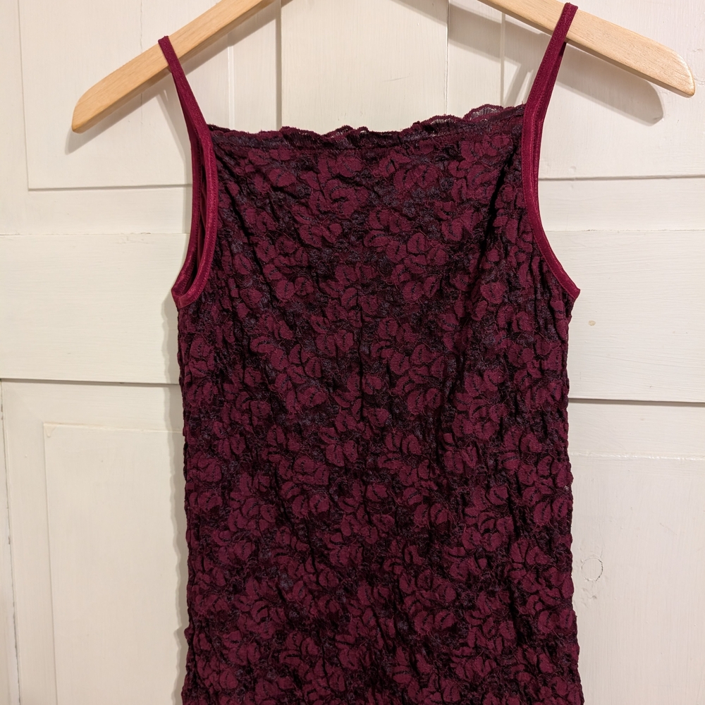 NWT Arden B. Y2K Burgundy Lace Women's Top